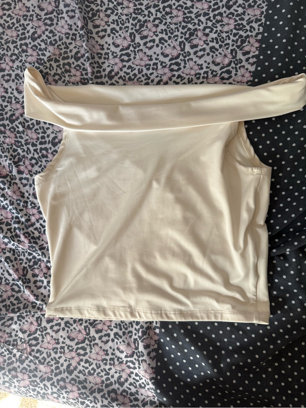 Off-Shoulder Cream Women’s Blouse